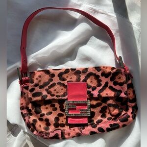 Fendi pony hair baguette